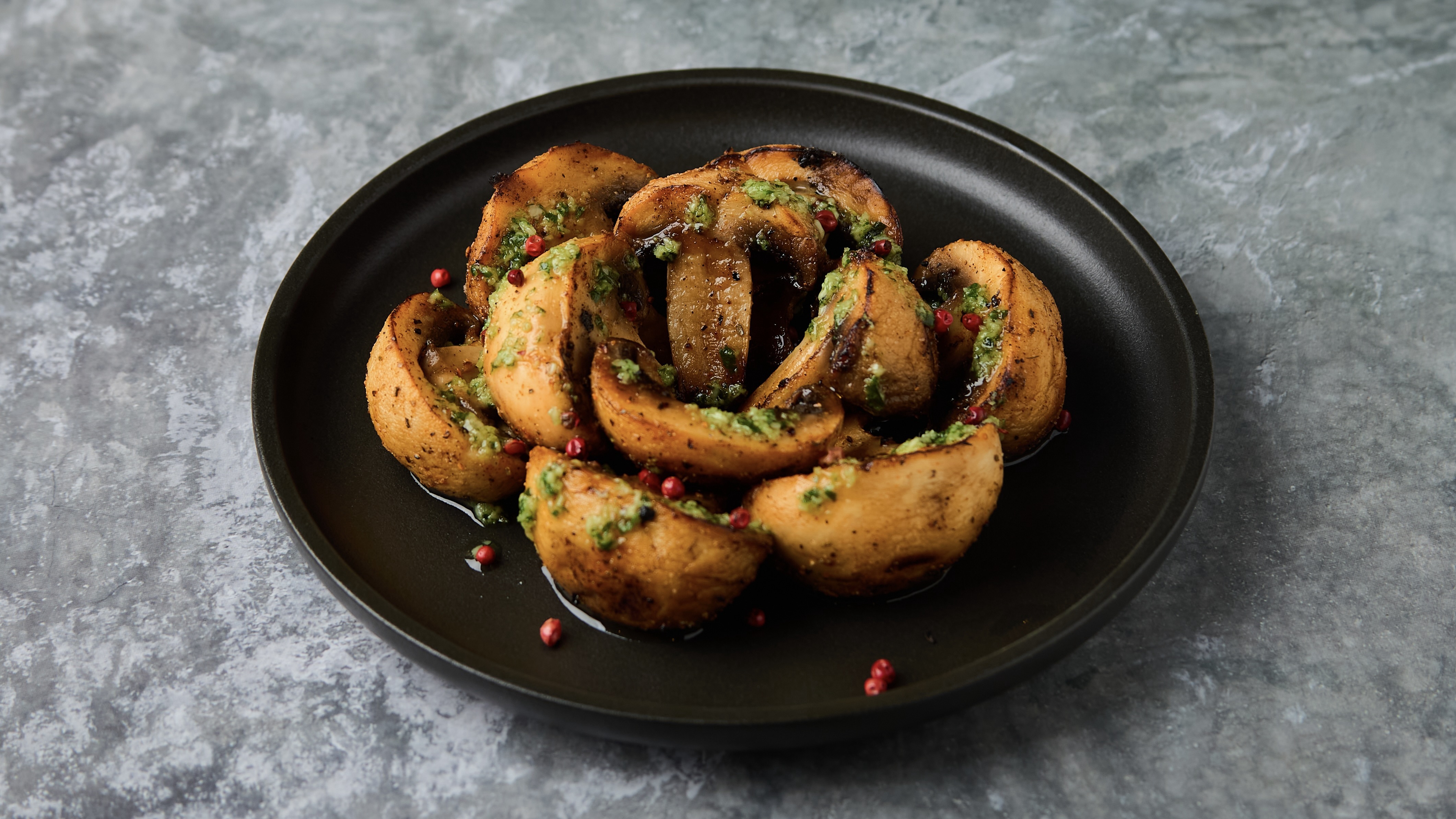 Шампиньоны гриль