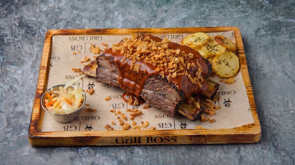 Beef ribs in ranch sauce