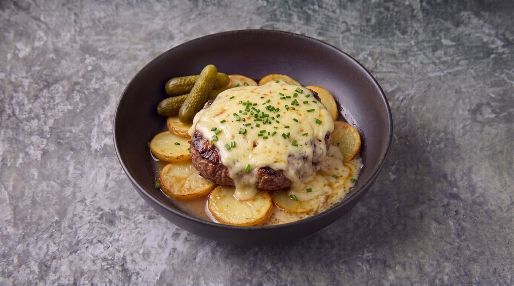 Steak made from marbled beef